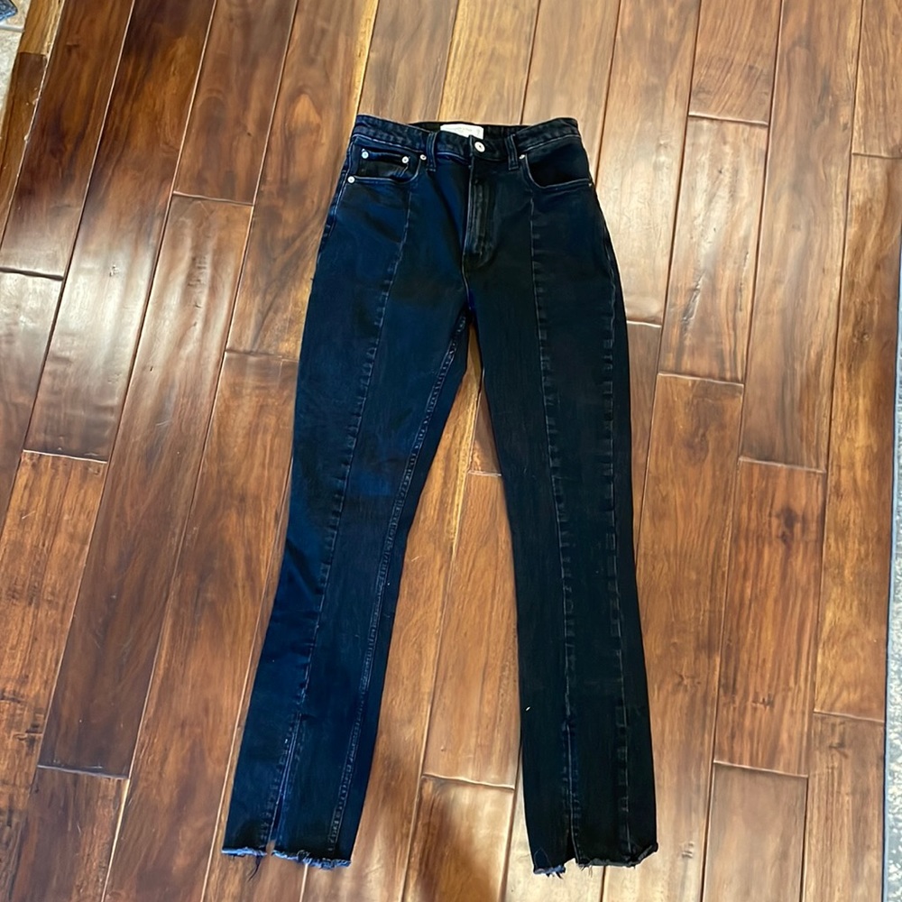Abercrombie & Fitch Curve Love High Rise Skinny Jean Washed Black Size 26R